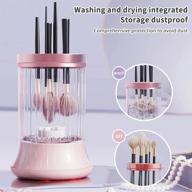Electric Makeup Brush Cleaner – Clean & Dry Brushes in Seconds