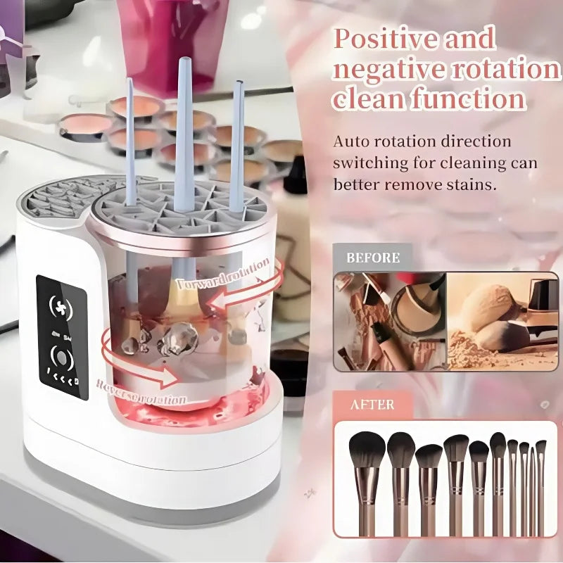 Electric Makeup Brush Cleaner – Clean & Dry Brushes in Seconds