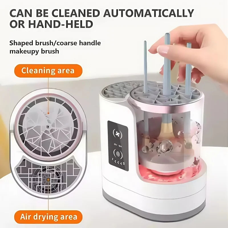 Electric Makeup Brush Cleaner – Clean & Dry Brushes in Seconds