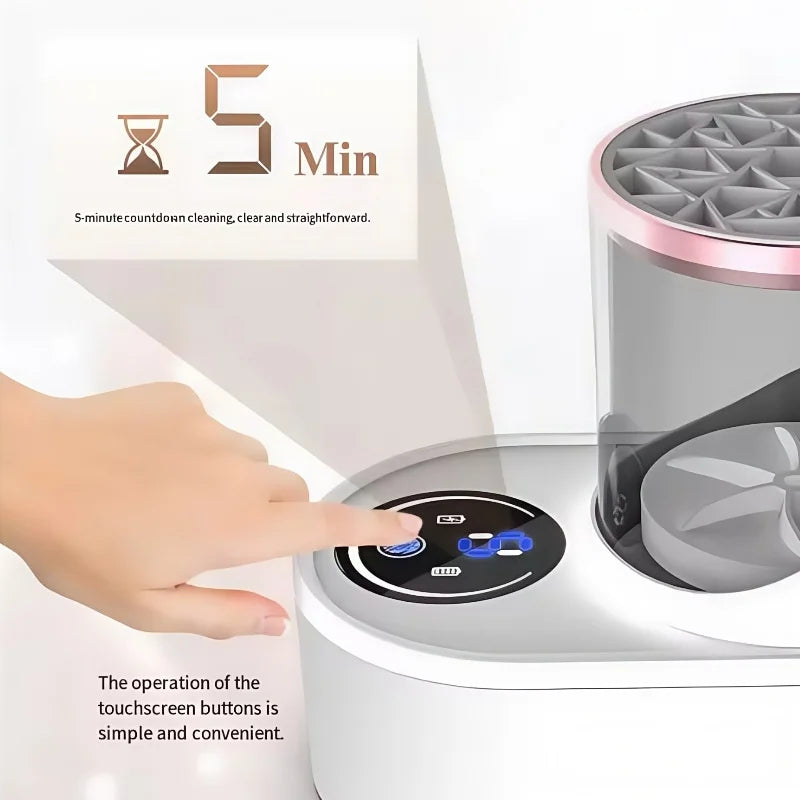 Electric Makeup Brush Cleaner – Clean & Dry Brushes in Seconds